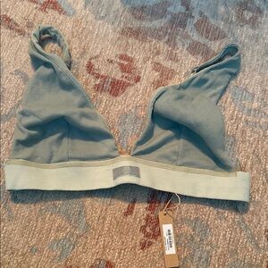 SKIMS Ribbed Bralette in Sage Green 0153
